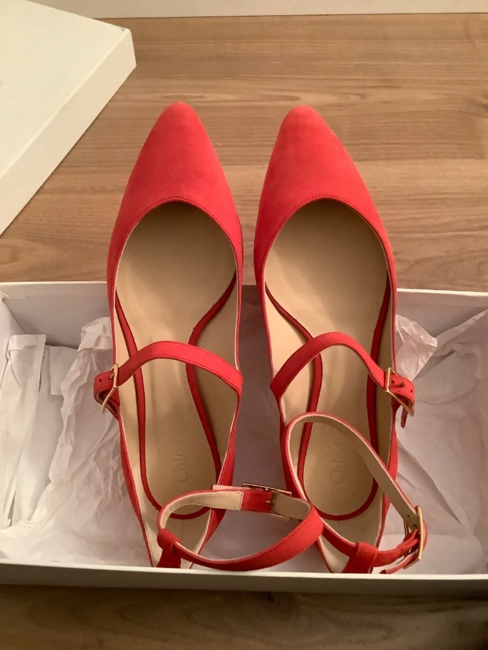 Chloe Ankle Strap Flats